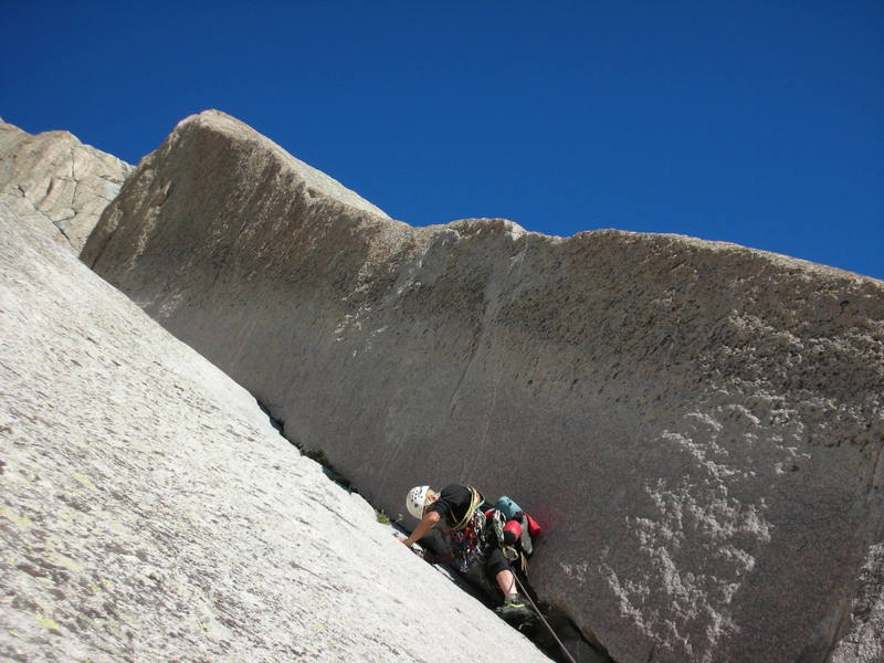 This is the wondeful left facing dihedral low on the route...5.6