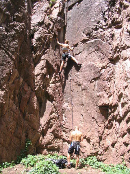 Adrian on Jemez Back Scratcher.