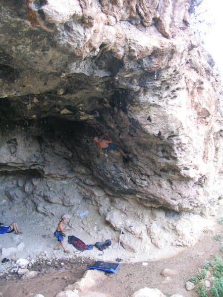 Random climber at Crystal Cave.