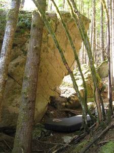 Looking at the arete and trail.