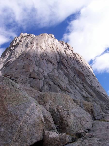 Pingora view of south buttress before 4th class start