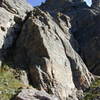 The small flatiron to the lower right of the South face of Zowie.