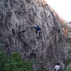 Climbing at waterworld. A really nice slot canyon.