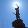 Atop 'Ancient Art' in the Fishers Tower area of Utah