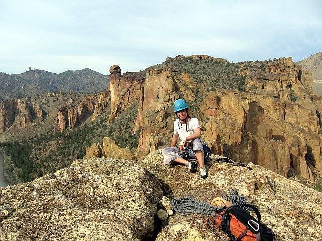 Me, at the top of the Smith Rocks Grp, Smith Rocks, OR