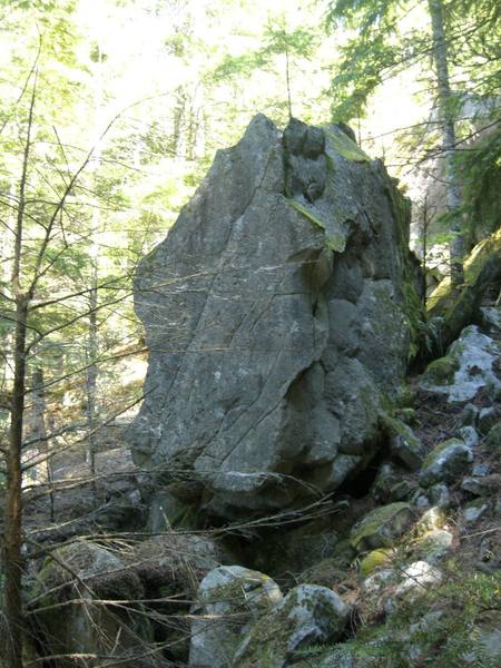 Kirby's Last Days is on backside of this boulder.  The boulder can be seen from Dojo.