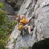 My son Ethan climbing in Raven Rocks area.