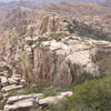 The North Fin on Mount Lemmon.  Mean Mistreater Wall in the background.