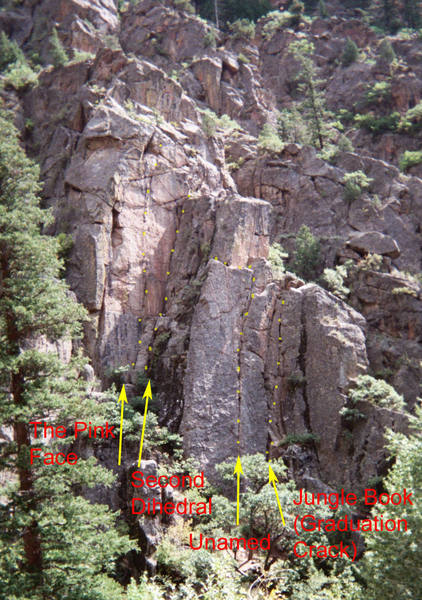 East side climbs at No Name Canyon.