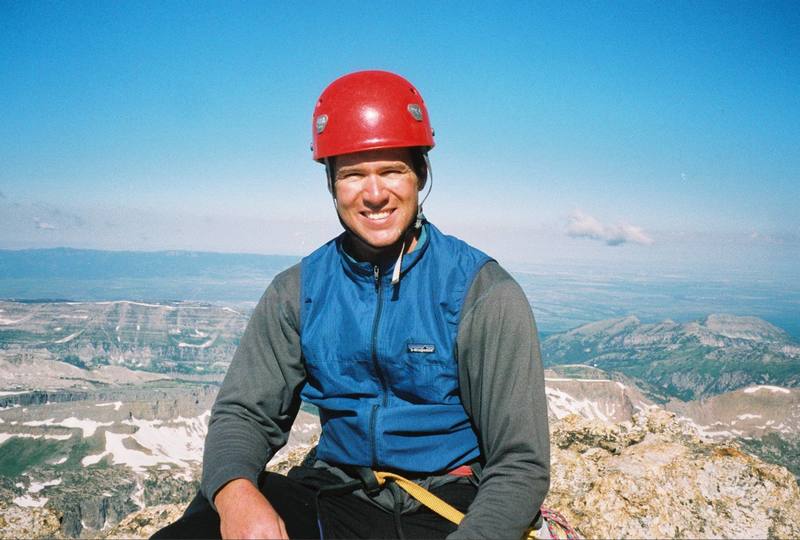 On the summit of the Grand Teton after ascending the Complete Exum Ridge.