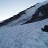 snow field foreground, Nisqually glacier background rainier