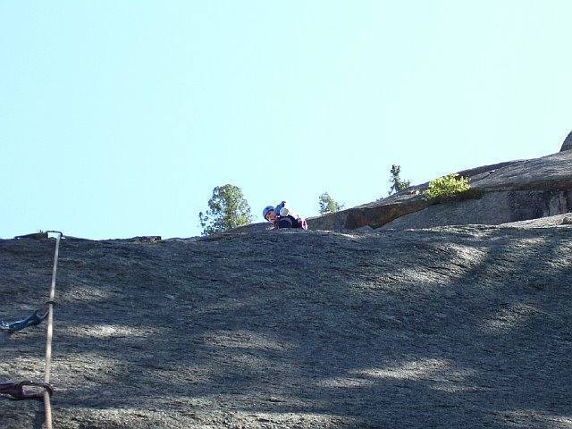 Me leading Two Jews Blues in the South Platte - Little Scraggly Dome - Awesome 5.10a bolted slab!!!