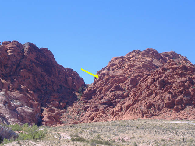 Approach photo from the Calico Basin trailhead.