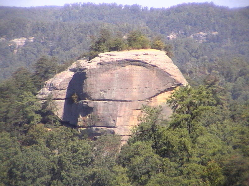 Courthouse Rock from Auxier Ridge. The Standard Route is located on the right skyline.