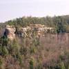 Chimney Top Rock from Pinch Em Tight Ridge