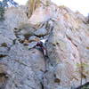 Peter Dillon on the 5.9 crack start.