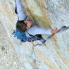 Jon Graham nears the anchor on the Central Pillar of Frenzy's CLASSIC second pitch.<br>
www.EarthworksImagery.com