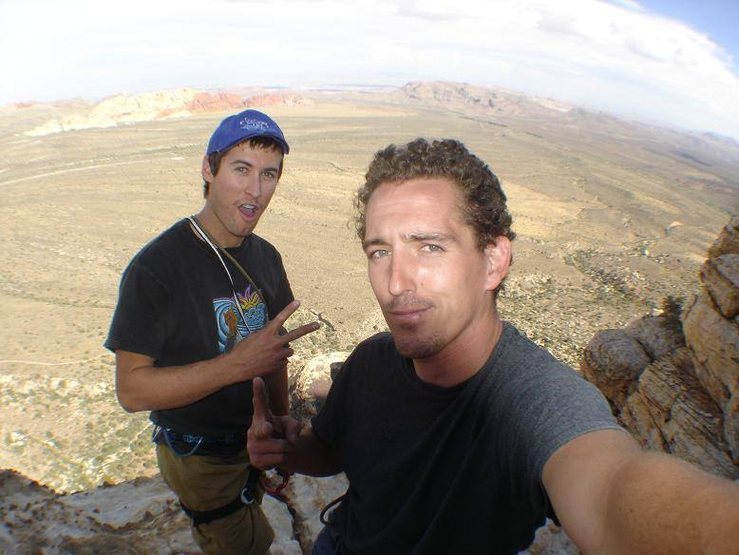 Josh and myself on the summit of 'Tunnel Vision' July 2006