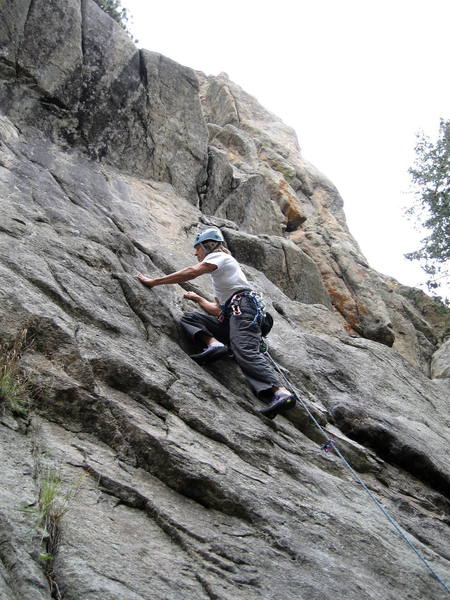 Mike Borkowski smearing up the slab.