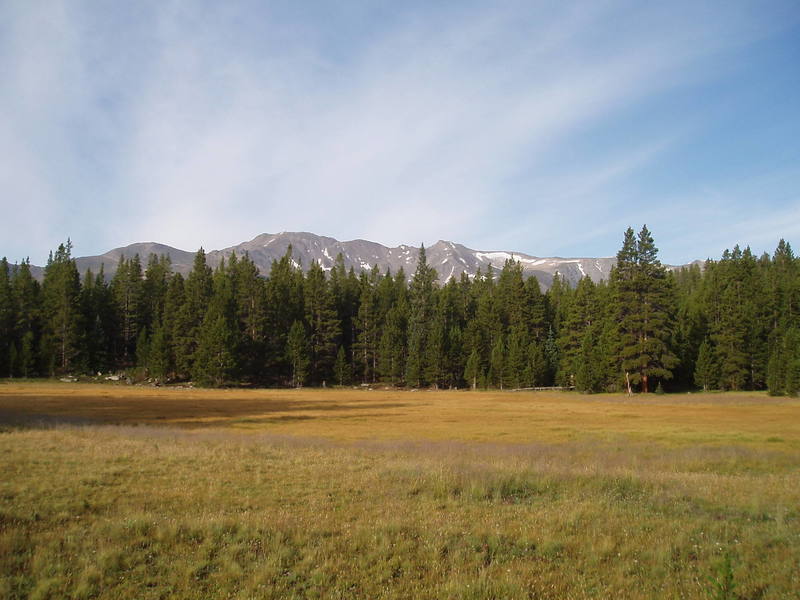 View of Mt. Massive from our last camp on the CT.