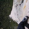 The ol shoe shot. Somewhere around the Great Roof (The Nose, El Cap)