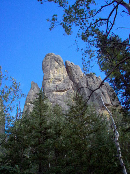 Climbers on the route. Dave Groth, Nate Kuchen & Carl Hungus