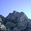 The Organ Needle as seen from "Juniper Saddle", a halfway point for the approach from the west.