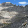 Longs Peak and The Keyboard of the Winds as seen from Spearhead Cirque.