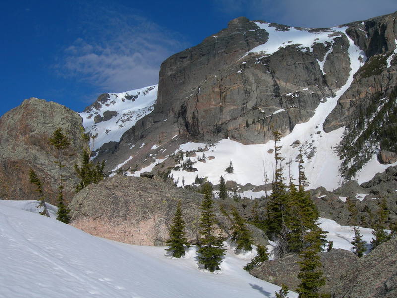 Hallett Peak as seen from Chaos Canyon.