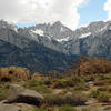 Mt. Whitney from Alabama Hills.<br>
Photo by Blitzo.