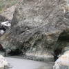 Traverse left to right(start by the redwood log) above the barnacle line and pull the bulge on the right side of the photo.