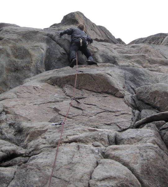 Peter Dillon at the second overhang.