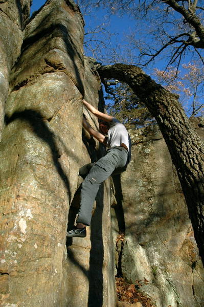 Working one side of the crack insted of the middle.