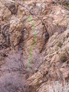 Green line does not appear on the actual climb.