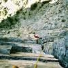 Belaying from the top of "The Godsend Crack", beautiful pitch.