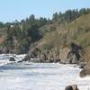 Incoming high tide, Luffenholtz Beach 