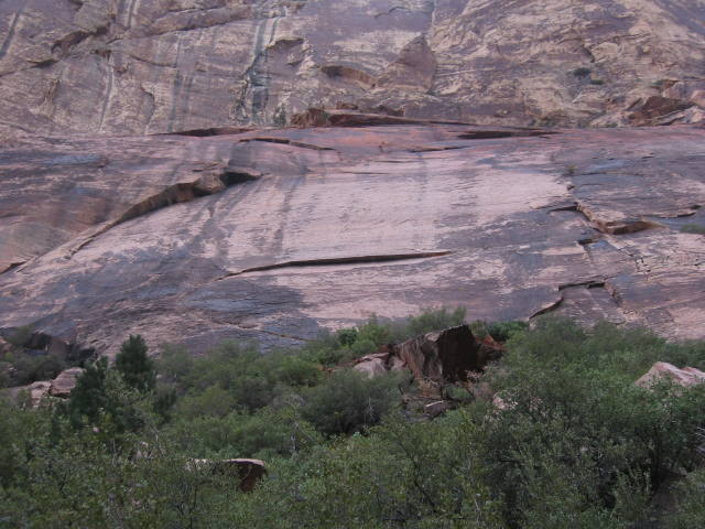 The Red and the Black follows the crack system on the right side of the photo.