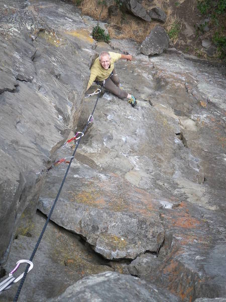 Joseph gets an elusive rest just before the tricky crux section.