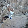 pimping on the 60 Foot Woman Traverse.  <br>
<br>
Happy Boulders