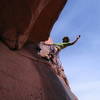 Sean Watters enjoys the second belay