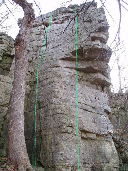 Stairway Dihedral is on the left route in this photo.