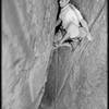 Theo, nearing the end of the crux section, and getting into the easier corner above.