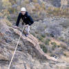 Romain Wacziarg is all smiles after seconding the first pitch of "Free to Choose" during the first ascent.