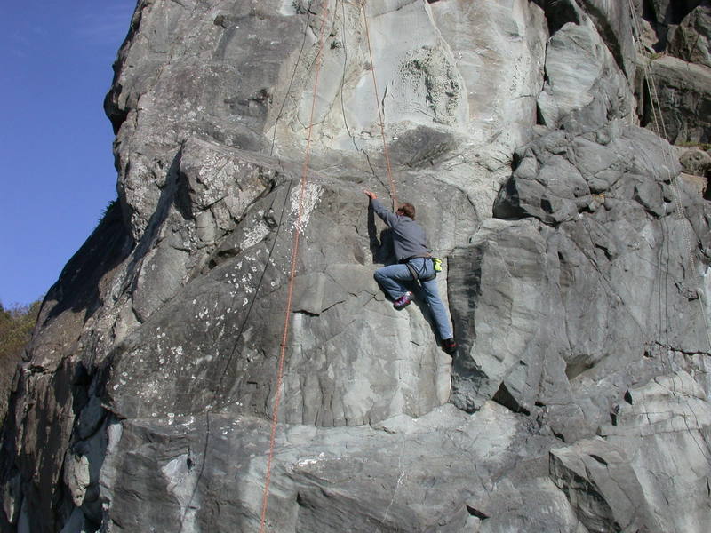 Mike at the crux.