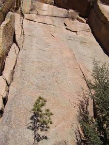 Rasmussen Crack is the thin line that starts behind the tree on the right.  To the left is Turkey Delight (7)