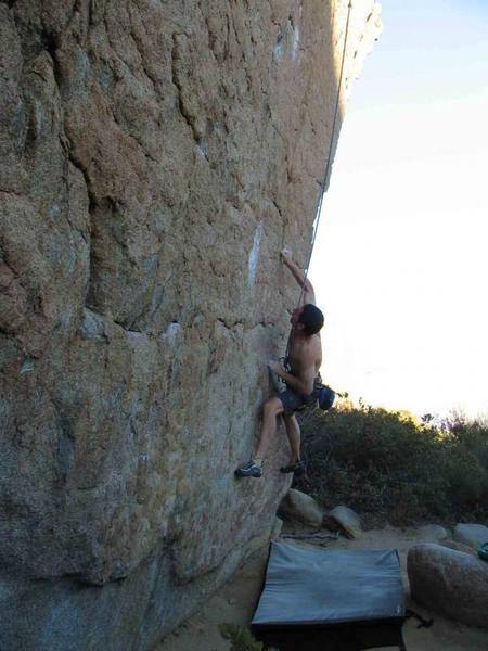 Unknown climber on Stairway to Heaven (5.12a), photo from "automaticman," rc.com