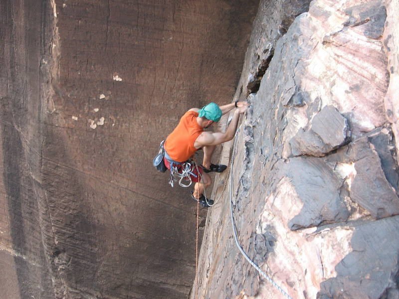 Pitch 4: after crux offwidth