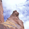 Looking up from the base.