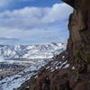 Climbing is still do-able in the dead of winter at North Table. 