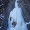 Guy soloing Ames Ice Hose (1/8/07).